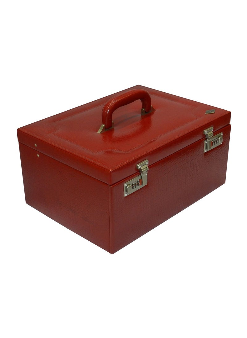 LAVERI LEATHER Laveri Jewellery Box Ring Necklace Earring Bracelet Storage Box Leather Multifunction Jewelry Organizer Box  - Image 5