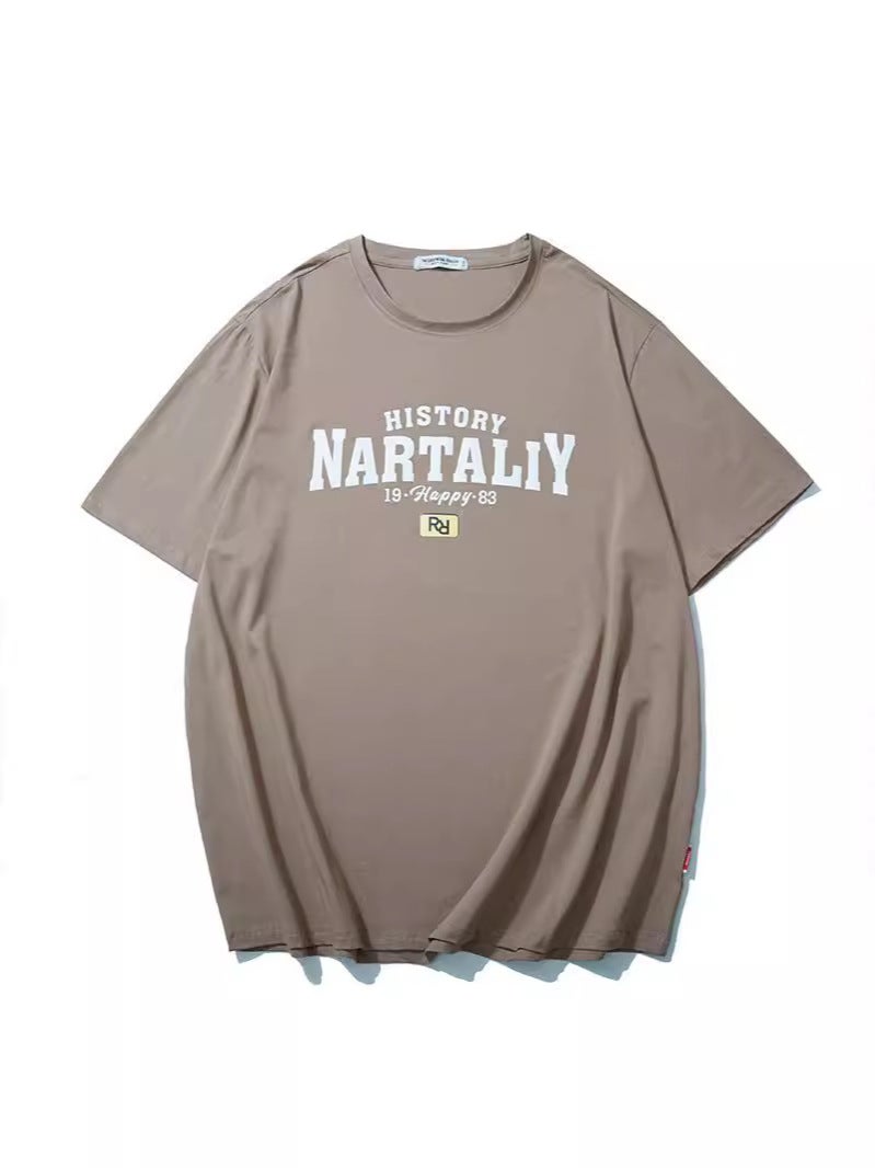 400Kg Plus Size Men'S Summer Thin Short-Sleeved T-Shirt Men'S Fashion Brand Loose Joker Printed Crewneck T-Shirt Men'S Fat Guy - Image 4