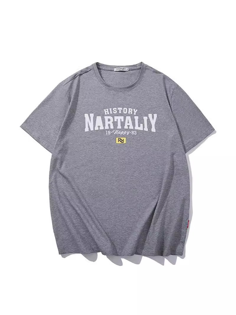 400Kg Plus Size Men'S Summer Thin Short-Sleeved T-Shirt Men'S Fashion Brand Loose Joker Printed Crewneck T-Shirt Men'S Fat Guy - Image 3