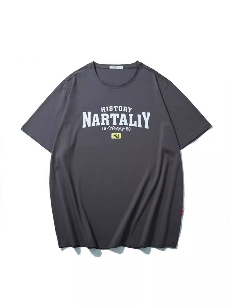 400Kg Plus Size Men'S Summer Thin Short-Sleeved T-Shirt Men'S Fashion Brand Loose Joker Printed Crewneck T-Shirt Men'S Fat Guy - Image 5