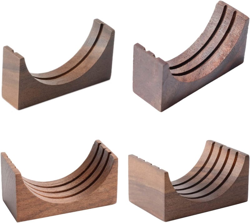 مرشح قابل لإعادة الاستخدام للقهوة من نوع Espresso-Puck Screen Walnut-Stand، مخصص لحاملات أكواب الإسبريسو (Espresso-Portafilter Holders)، مصنوع من الخشب، يناسب أحجام أكواب الإسبريسو 51/53/58 مم، ويحتوي على أربع شبكات. - Image 2