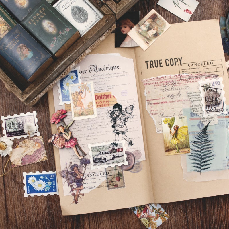 Strange Retro Style Mini Card, Small Book Collection Series, Creative Handbook Decoration Ornaments, 100 Pieces, 10 Types To Choose From - Image 5