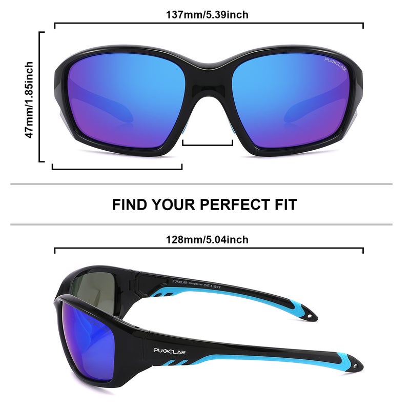 PUKCLAR Polarised Sports Sunglasses for Men Women Driving Sunglasses Cycling Running Fishing Goggles - Image 5