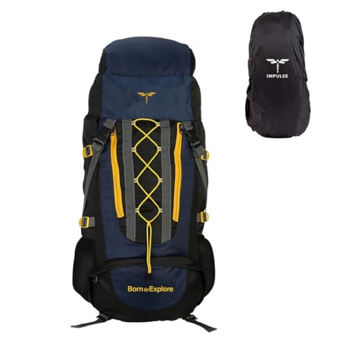 Impulse Loops Rucksack bags 75 litres travel bag for men tourist bag for travel backpack for hiking trekking Bag for men camping with 1 year Warranty(Blue) - Image 1
