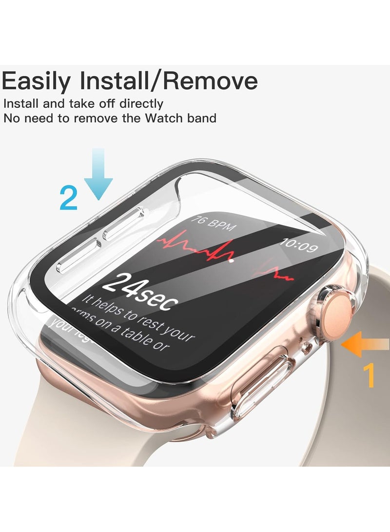 Denx Case with Screen Protector for Apple Watch Ultra 2-1 49mm, Overall Protective Cover, Built-in Tempered Glass Film High Sensitivity (Black)  - Image 4