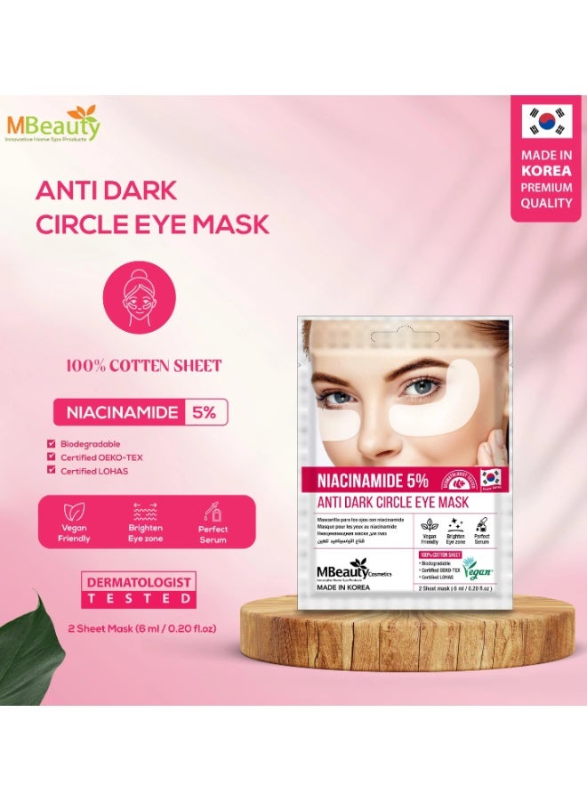 MBeauty NIACINAMIDE 5% - ANTI DARK CIRCLE EYE MASK - Image 2