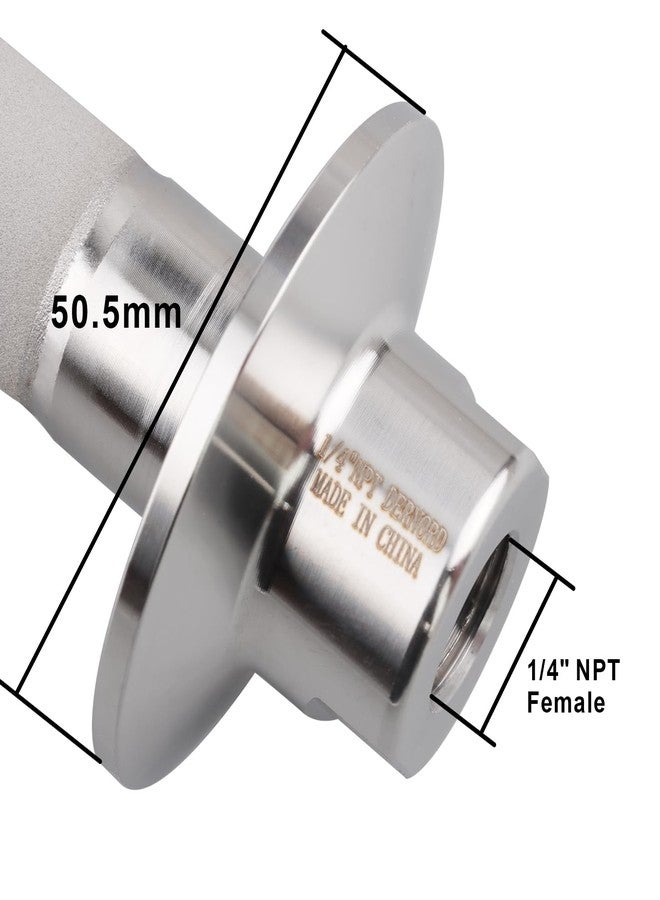 DERNORD 1.5" Tri-Clamp Diffusion Stone, 2 Micron Aeration Stone, Carbonation Stone with 1/4" NPT CO2 inlet (8" Length, 1/4" Female NPT) - Image 2