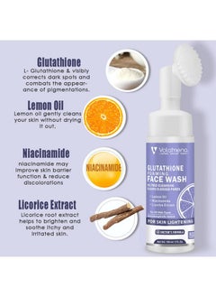 VOLAMENA WITH DEVICE Volamena Glutathione Foaming Face Wash | For Skin Brightening & Glow | Face Wash For Men & Women 150 ml  - Image 4