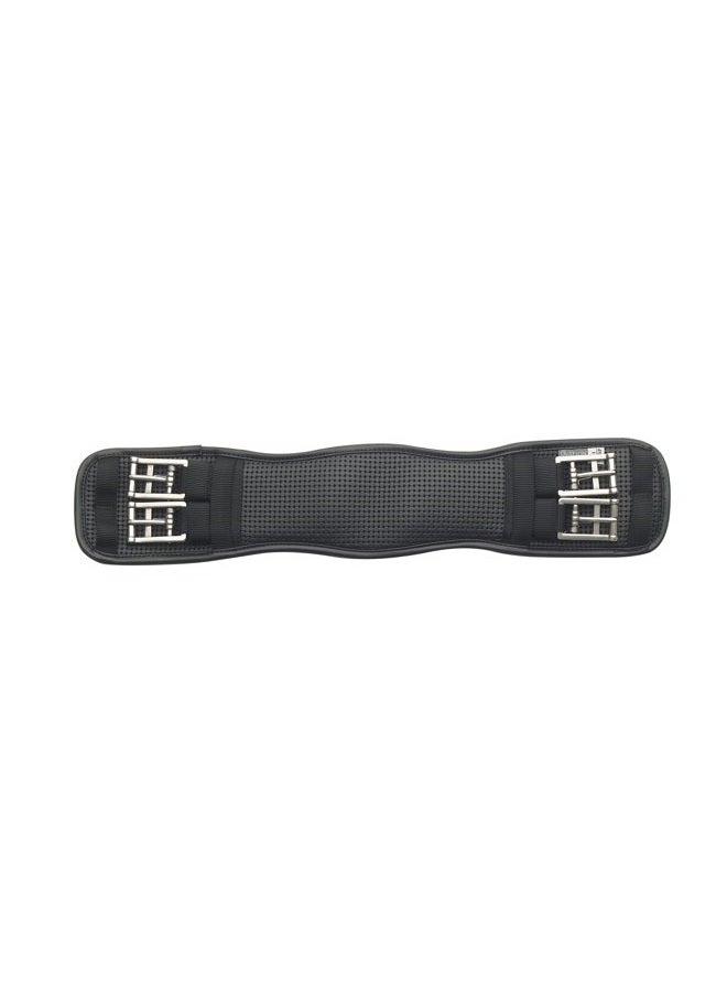 Ovation Ovsellerie Airform Chafeless Dressage Girth - Cushioned Textured Soft Horse Girth with Stainless Steel Hardware, Black, 18 - Image 2