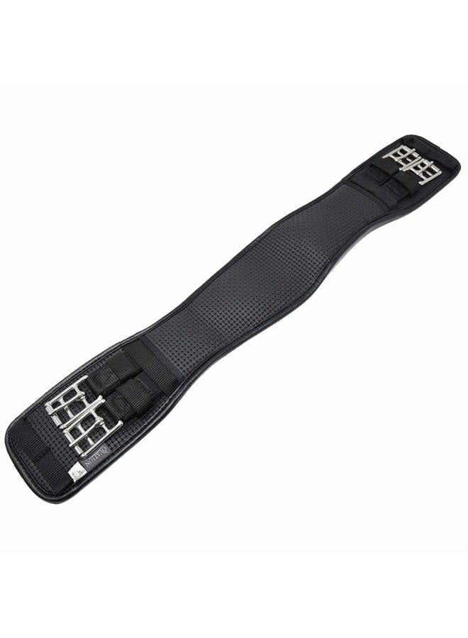 Ovation Ovsellerie Airform Chafeless Dressage Girth - Cushioned Textured Soft Horse Girth with Stainless Steel Hardware, Black, 18 - Image 4