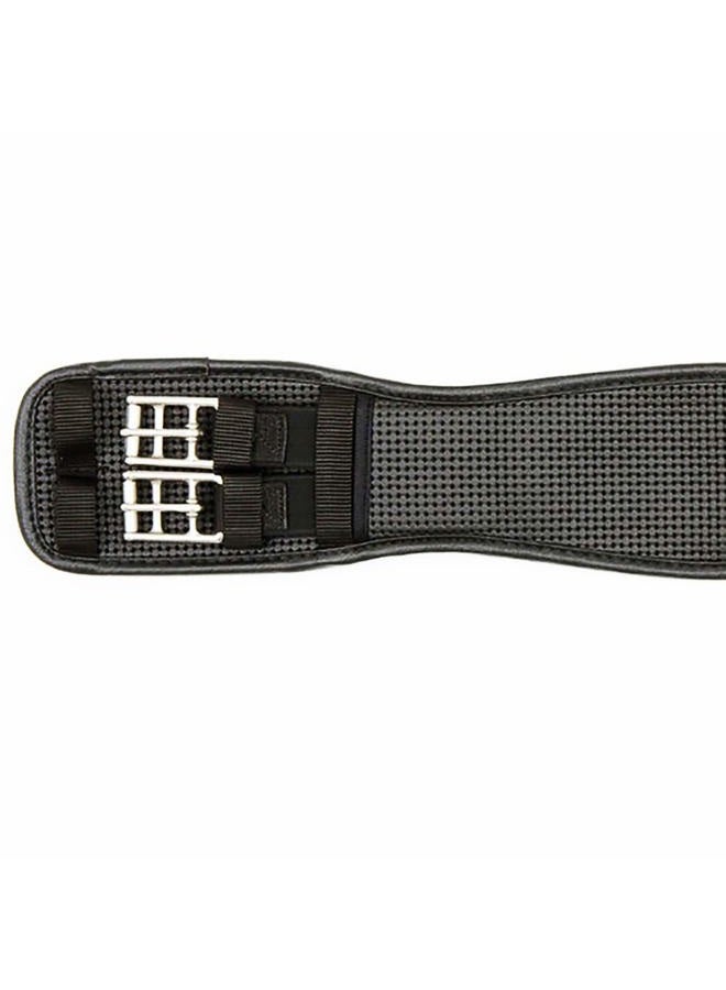 Ovation Ovsellerie Airform Chafeless Dressage Girth - Cushioned Textured Soft Horse Girth with Stainless Steel Hardware, Black, 18 - Image 3