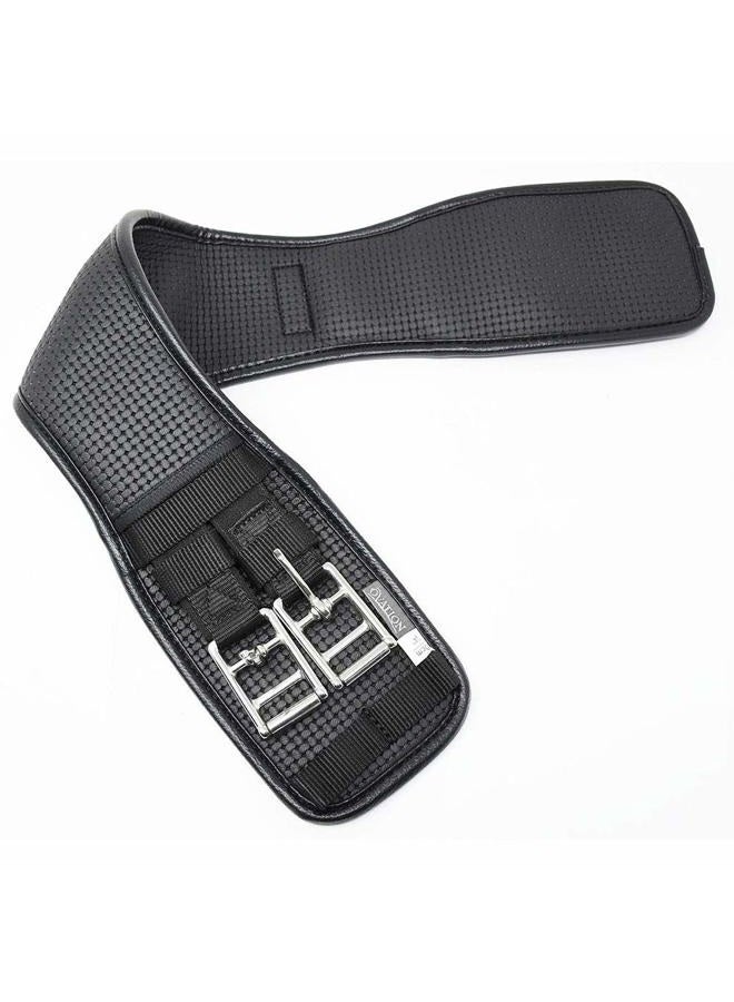 Ovation Ovsellerie Airform Chafeless Dressage Girth - Cushioned Textured Soft Horse Girth with Stainless Steel Hardware, Black, 18 - Image 5