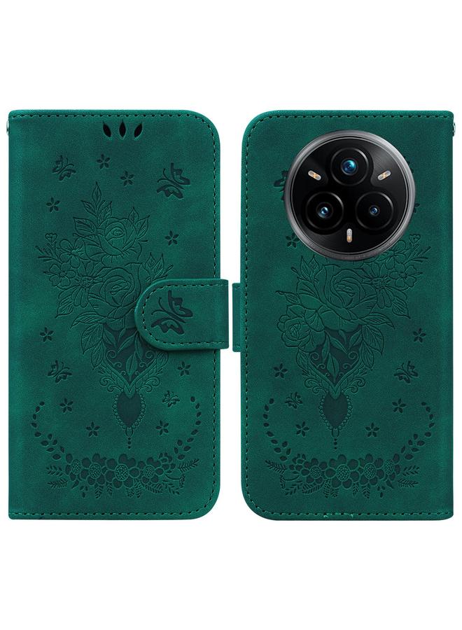 S-TOP Case For Realme 14 Pro+ Butterfly Rose Embossed Leather Phone Case - Image 1