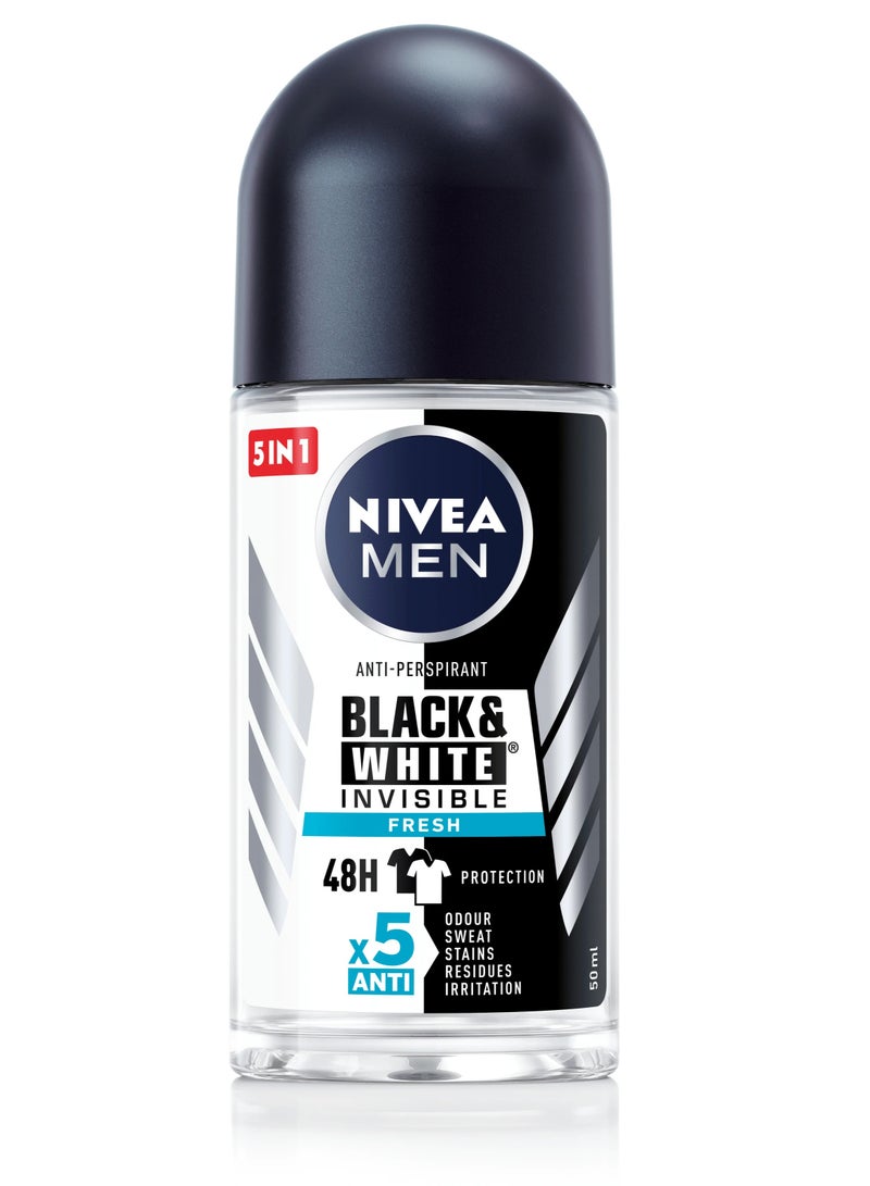 نيفيا مضاد لرائحة العرق نيفيا بلاك أند وايت إنفيزبل فريش للرجال 50 مل - Image 2