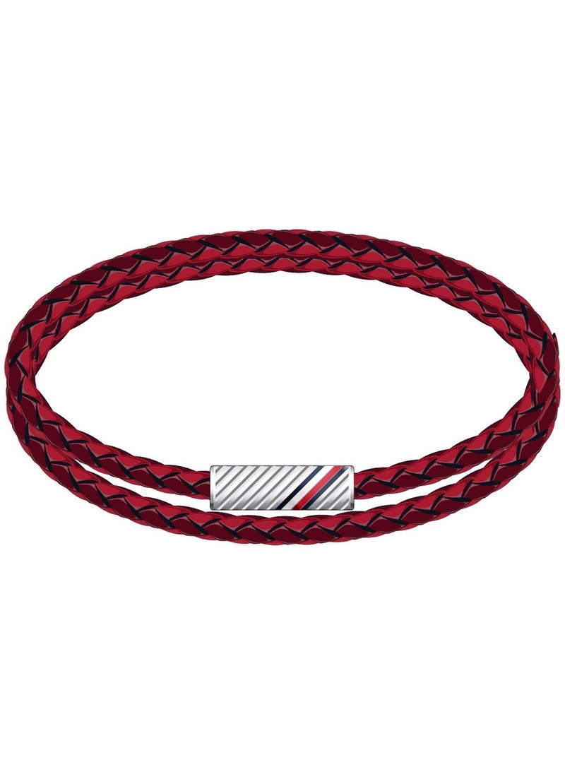 TOMMY HILFIGER TH JEWELRY 2.0 DOUBLE WRAP BRAID MENS ROPE BRACELET - 2790471 