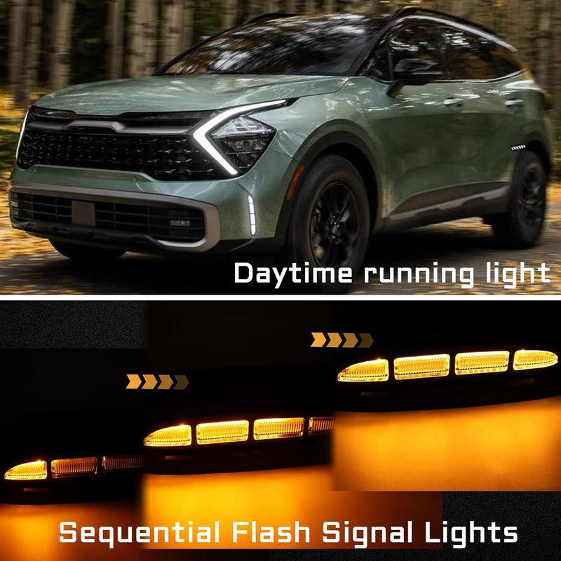 PGTOPONE LED Front Bumper Fog Light for Kia Sportage 2023-2024 - Image 3