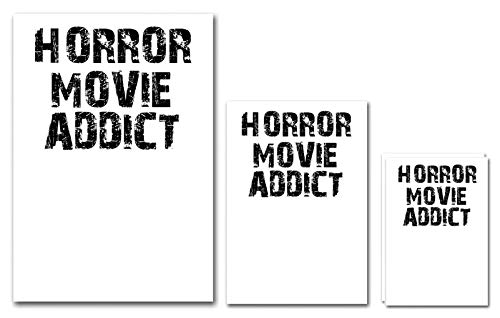 UDNAG Untearable Waterproof Stickers 155GSM 'Movie | Horror Movie Addict' A4 x 1pc, A5 x 1pc & A6 x 2pc - Image 2