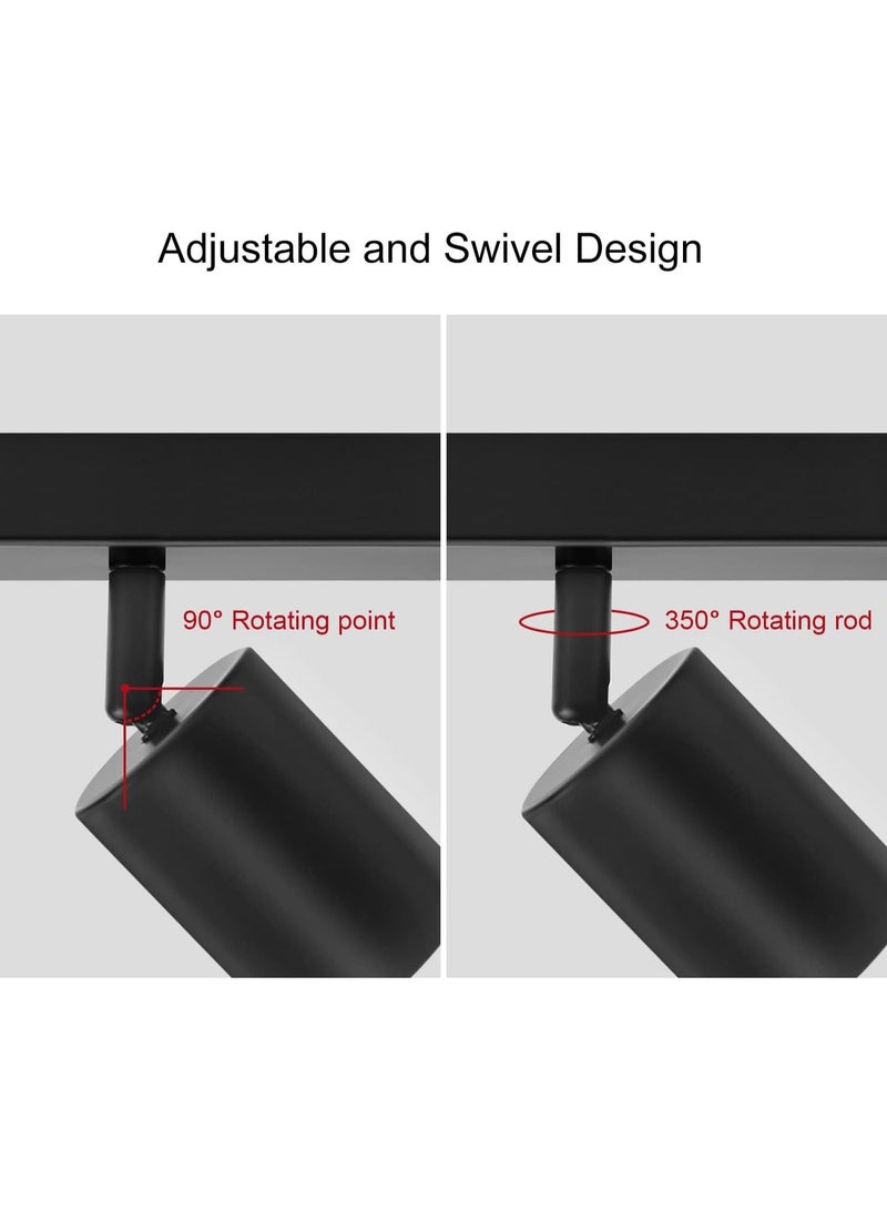 Furtey Adjustable Ceiling Spotlights - Modern Matte Black GU10 Track Lighting（With light bulb） for Majlis & Villas & Indoor & Kitchen & Hallway | Dimmable LEDs (Natural White) - Image 3