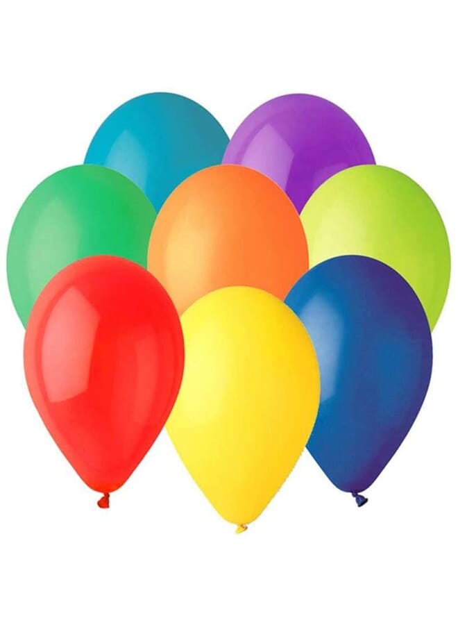 Party Time 100 Pieces Colorful Latex Party Balloon Set 12 Inches - Image 2