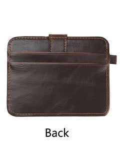 JINBAOLAI Leather Wallet with Button, Slim Minimalist Wallet for Credit Card, Bank Cards and Various Small Cards (Deep Coffee)  - Image 3