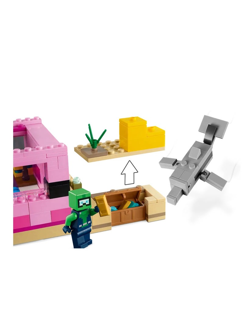 LEGO LEGO - Minecraft The Axolotl House 242 Pieces - 21247  - Image 3
