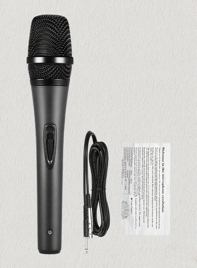 ويسري ميكروفون يدوي احترافي ديناميكي ذو ملف متحرك، بنمط قلبي، مزود بكابل قابل للفصل بطول 16 قدمًا من نوع XLR إلى 1/4 بوصة، مناسب لتسجيل الكاريوكي على المسرح أو في الاستوديو المنزلي. - Image 2