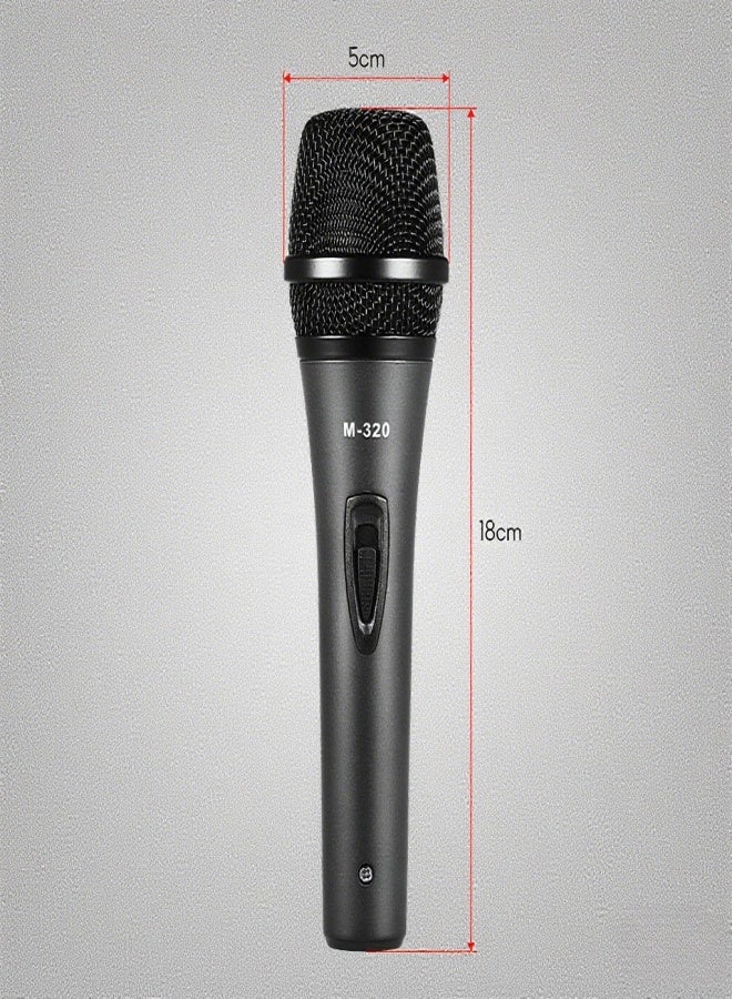 ويسري ميكروفون يدوي احترافي ديناميكي ذو ملف متحرك، بنمط قلبي، مزود بكابل قابل للفصل بطول 16 قدمًا من نوع XLR إلى 1/4 بوصة، مناسب لتسجيل الكاريوكي على المسرح أو في الاستوديو المنزلي. - Image 3