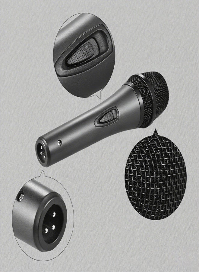 ويسري ميكروفون يدوي احترافي ديناميكي ذو ملف متحرك، بنمط قلبي، مزود بكابل قابل للفصل بطول 16 قدمًا من نوع XLR إلى 1/4 بوصة، مناسب لتسجيل الكاريوكي على المسرح أو في الاستوديو المنزلي. - Image 4