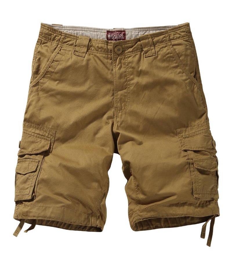 Match Men's Twill Comfort Cargo Short Without Belt #S3612 (Label Size 4XL/40 (US 38), Khaki) - Image 1