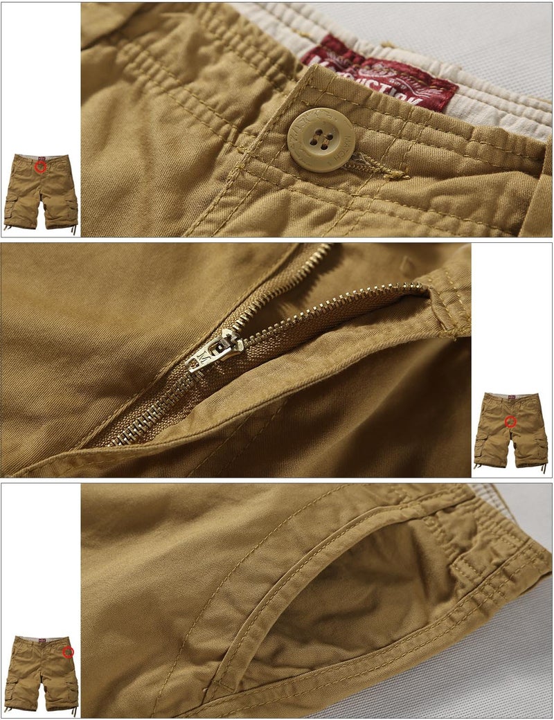 Match Men's Twill Comfort Cargo Short Without Belt #S3612 (Label Size 4XL/40 (US 38), Khaki) - Image 5