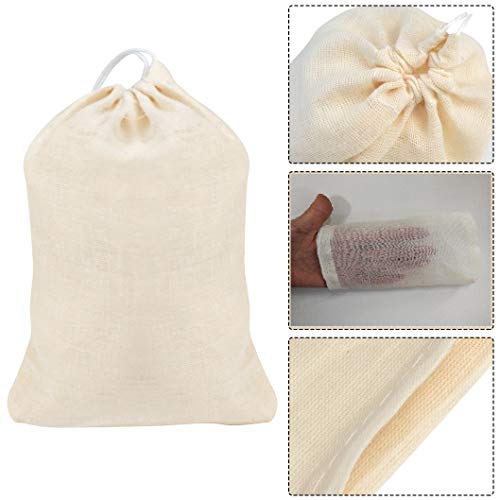 Tayfremn 100Pcs Cotton Drawstring Bags, Reusable Muslin Bag Natural Cotton Bags with Drawstring Produce Bags Bulk Gift Bag Jewelry Pouch for Party Wedding Home Storage(4 by 6 Inches) - Image 4