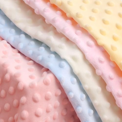 LMAEZNER 1Yardx62.6 Minky Dot Fabric by The Yard DIY Making Supplies Quilting Patchwork Cushions Plush Fleece Fabric Minky Fabric for Blanket, Pillow Covers, Clothing Making, Scarf,Sewing(Light Pink, 1 Yard) - Image 4