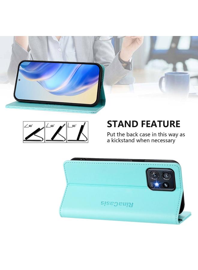 اس-توب جراب لهاتف Motorola Edge+ 2023 / Edge 40 Pro RC01 جراب هاتف جلدي مزدوج الطي مزود بخاصية الشفط المغناطيسي بتقنية RFID - Image 4