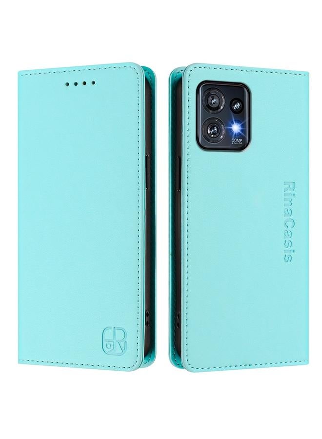 اس-توب جراب لهاتف Motorola Edge+ 2023 / Edge 40 Pro RC01 جراب هاتف جلدي مزدوج الطي مزود بخاصية الشفط المغناطيسي بتقنية RFID - Image 2