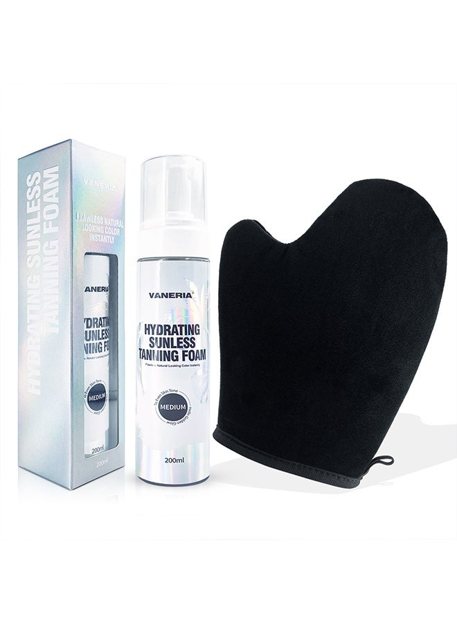 VANERIA Tanning mousse sun-free self-tanning outdoor sunbathing tanning agent moisturizing skin tanning foam cream - Image 1