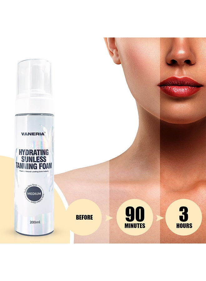 VANERIA Tanning mousse sun-free self-tanning outdoor sunbathing tanning agent moisturizing skin tanning foam cream - Image 2