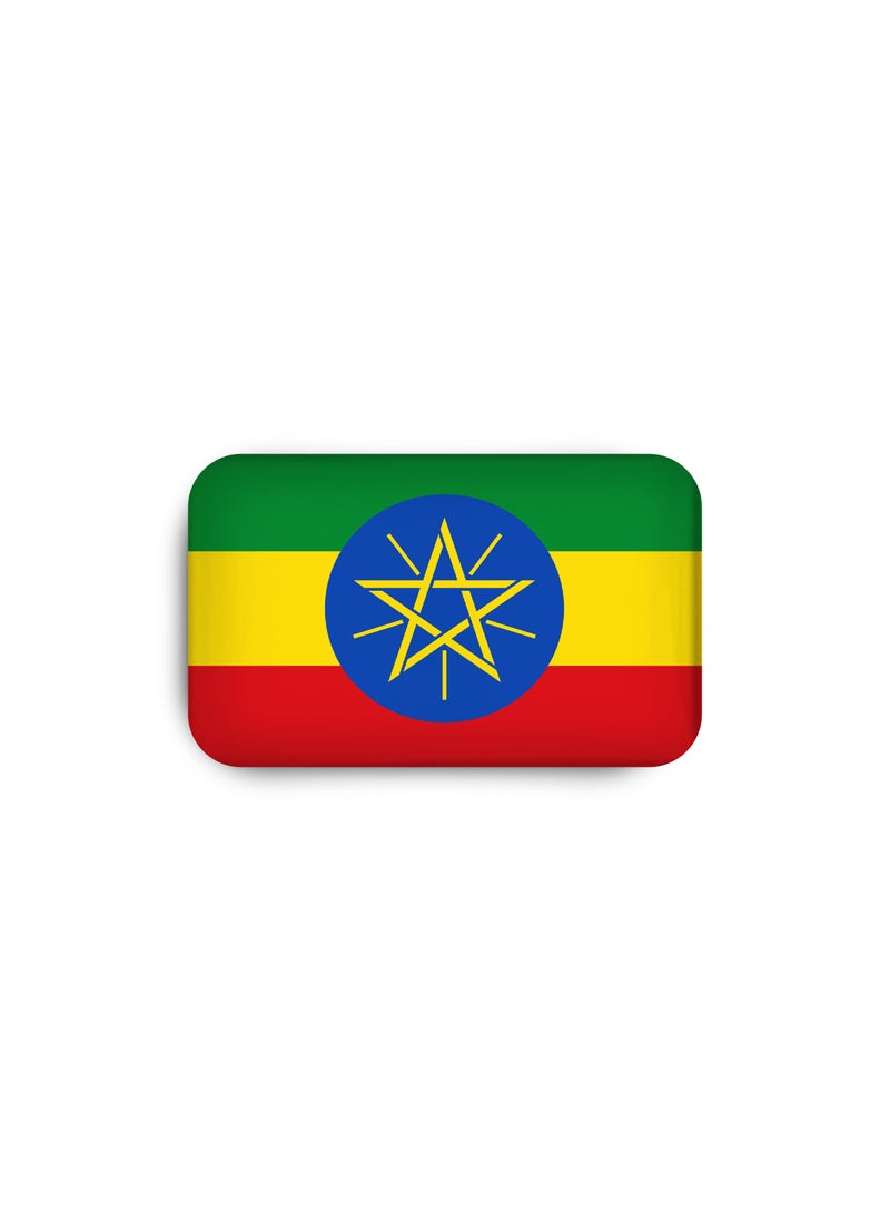 971MEDIA Ethiopia Flag Magnetic Badge  - Image 2