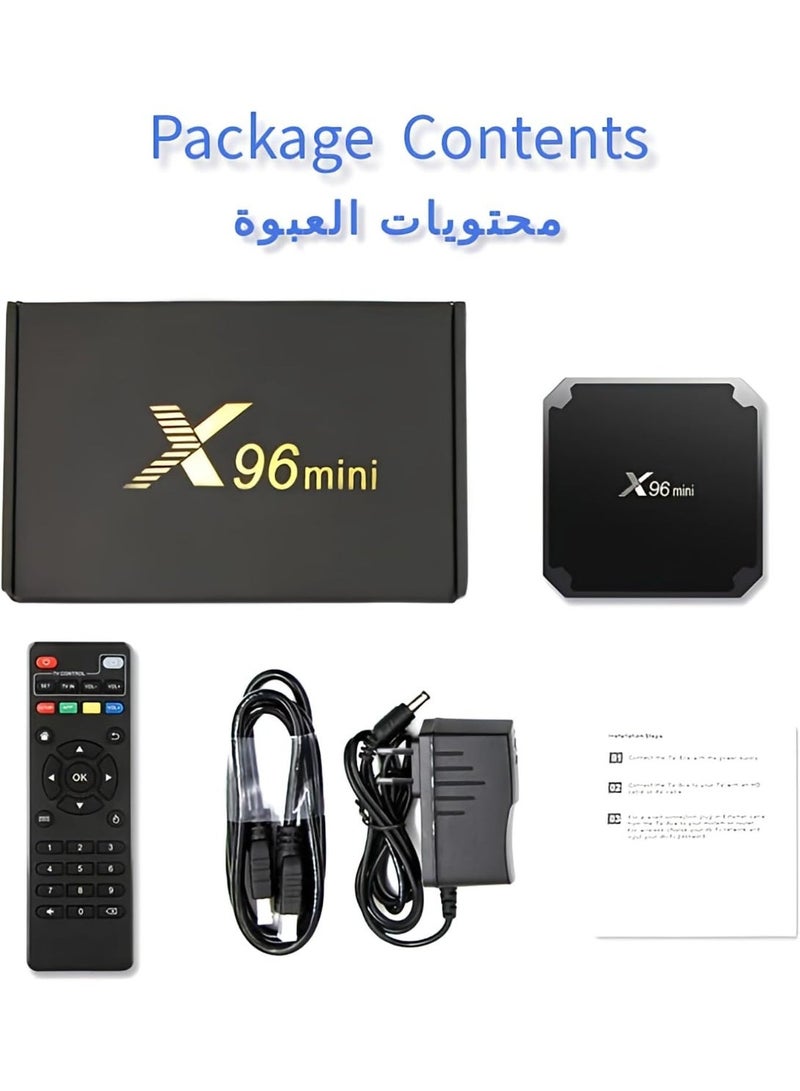 اكس 96 جهاز تي في بوكس X96 ميني، يدعم تطبيقات أندرويد بدقة فائقة الوضوح 4K، أسود - Image 3
