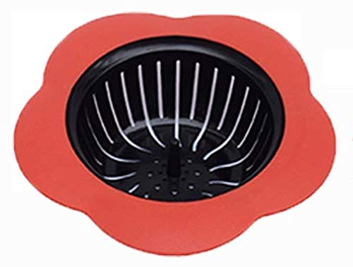 Tagve Silicone Kitchen Sink Strainer Flower Shaped Shower Drains Cover Colander Sewer Bathroom Hair Trap Catcher Kitchen Accessories (Multi-Color-Set of 3) - Image 2