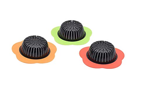 Tagve Silicone Kitchen Sink Strainer Flower Shaped Shower Drains Cover Colander Sewer Bathroom Hair Trap Catcher Kitchen Accessories (Multi-Color-Set of 3) - Image 4