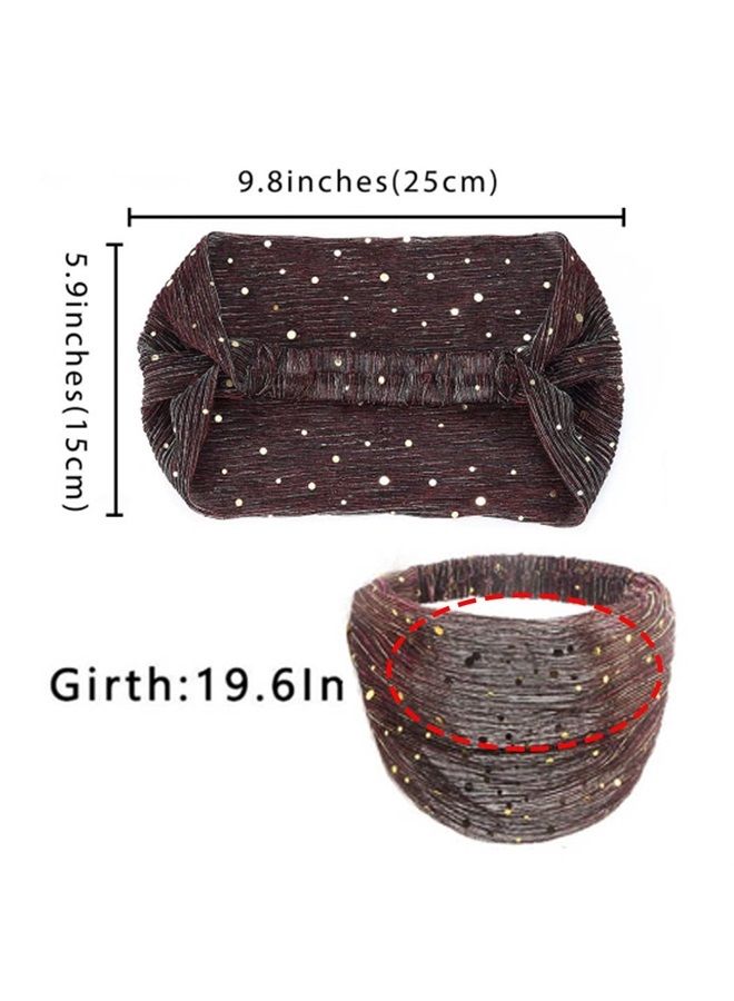 CAKURE Sequins Wide Headbands African Head Wraps Boho Turban Breathable Bling Head Bands Stretchy Hair Bands Yoga Running Sport Hair Scarf Elastic Hair Accessories for Women and Girls Pack of 3 - Image 2