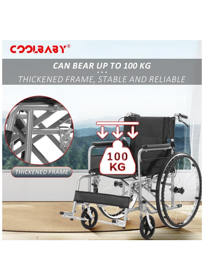 Cool Baby - Adjustable & Foldable Wheelchair for Elderly Self Propelled & Attendant Propelled Wheelchairs - Image 1