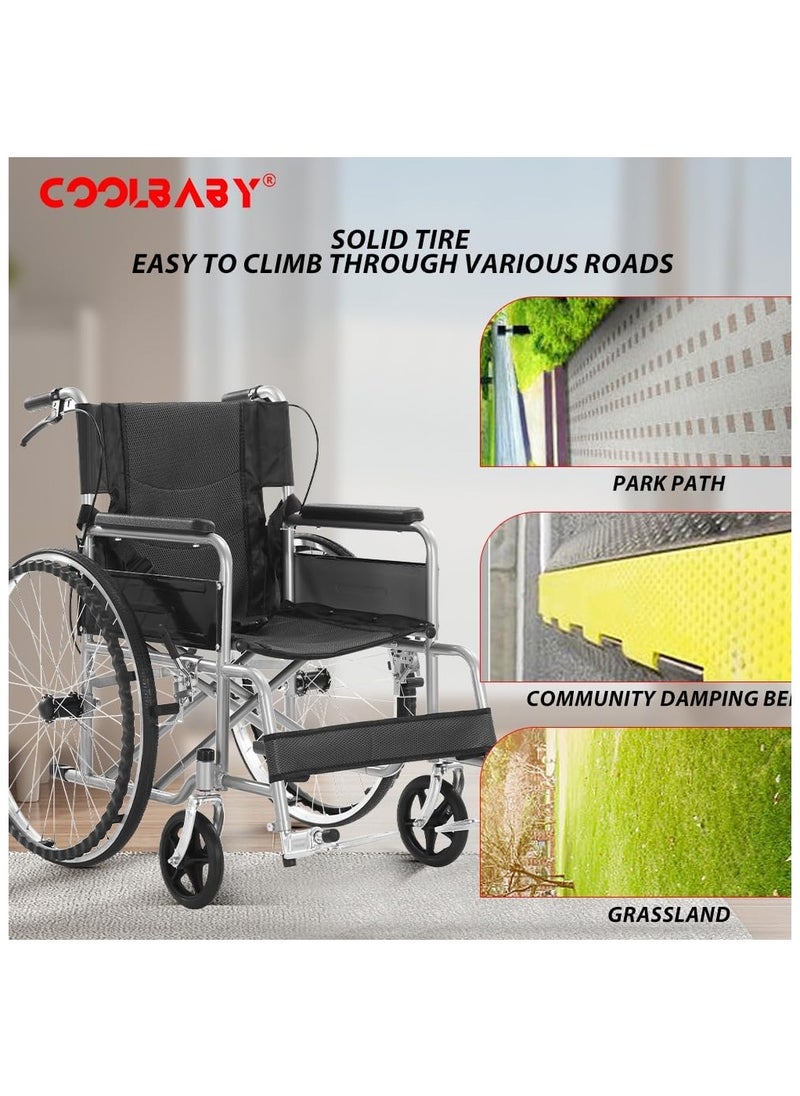 Cool Baby - Adjustable & Foldable Wheelchair for Elderly Self Propelled & Attendant Propelled Wheelchairs - Image 1