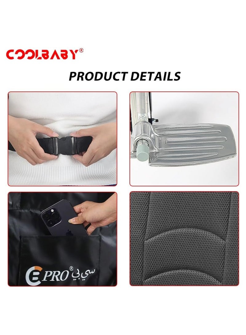 Cool Baby - Adjustable & Foldable Wheelchair for Elderly Self Propelled & Attendant Propelled Wheelchairs - Image 1