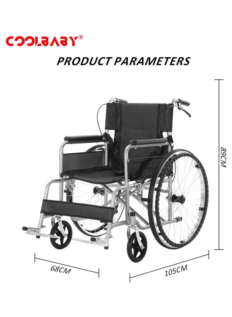 Cool Baby - Adjustable & Foldable Wheelchair for Elderly Self Propelled & Attendant Propelled Wheelchairs - Image 1