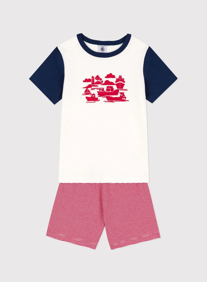 Petit Bateau Youth Color Block Pyjama Set