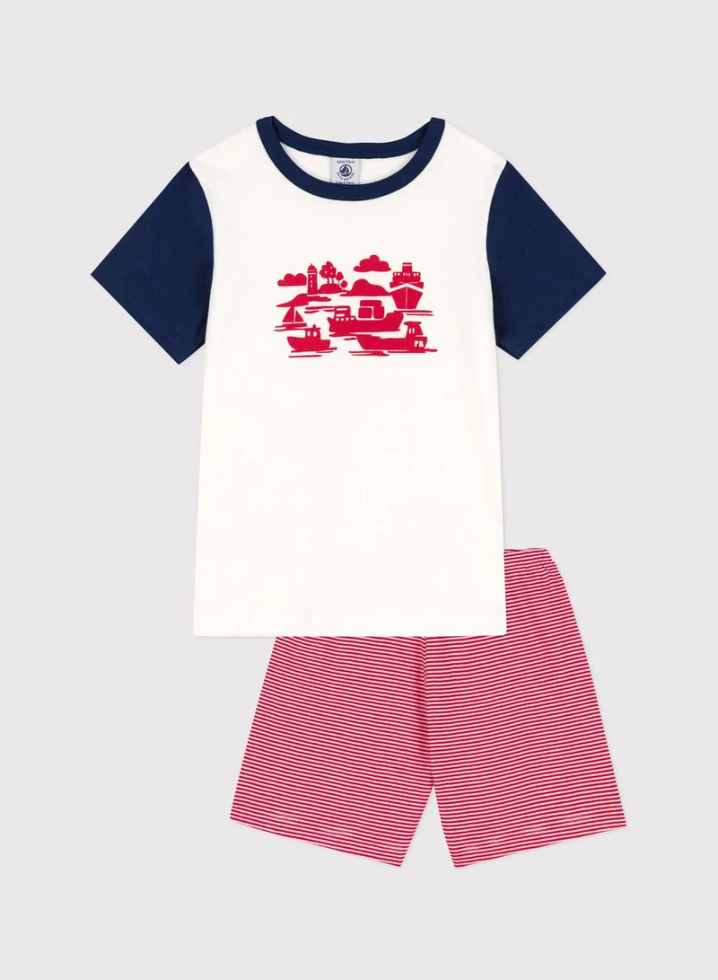 Petit Bateau Youth Color Block Pyjama Set