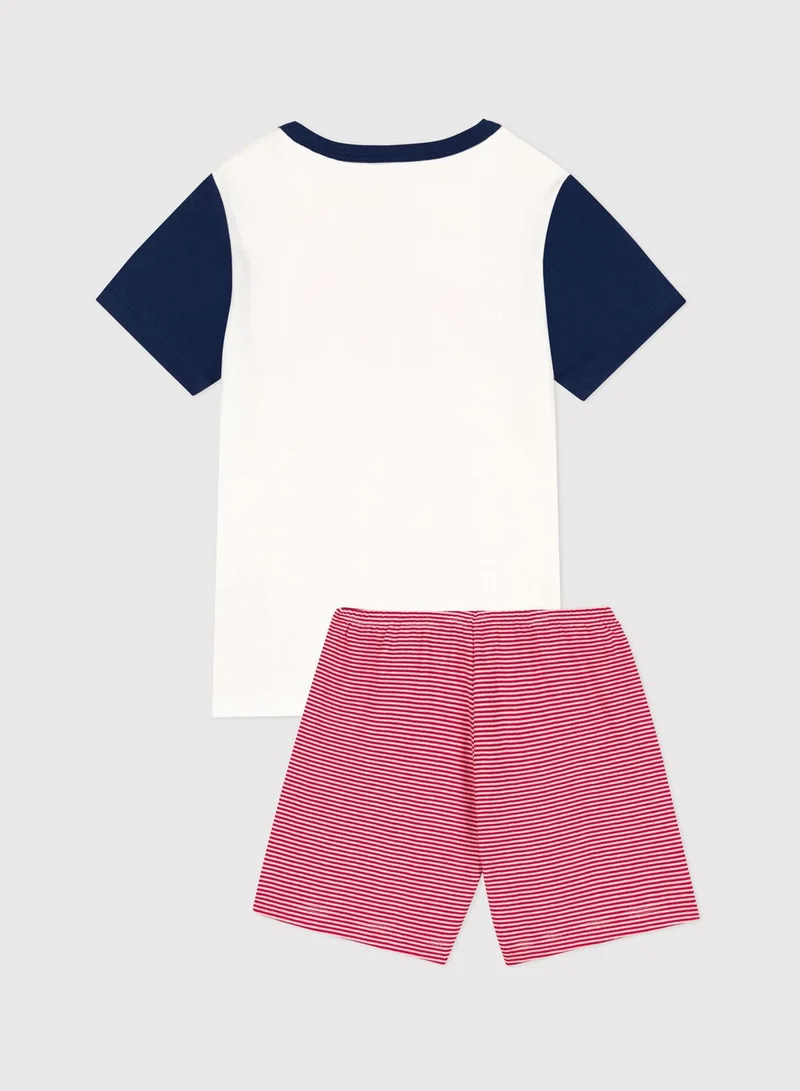 Petit Bateau Youth Color Block Pyjama Set