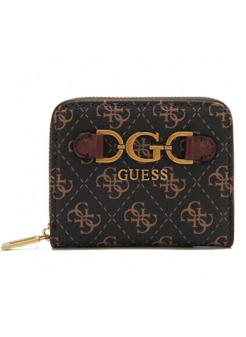 GUESS - Women Dagan Slg Medium Zip Around Black Brown - Image 1