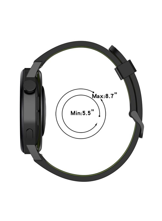 Replacement Band For Garmin Vivoactive 3 Music 20mm Vertical Pattern Two-Color Silicone Watch Band - Image 4
